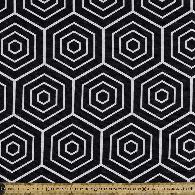 Honeycomb Weather Resistant Canvas Fabric Charcoal 150 cm