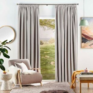 KOO Willow Pencil Pleat Curtains Silver