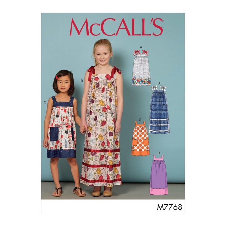 McCall's Pattern M7768 Children's & Girls' Dresses 3 - 6