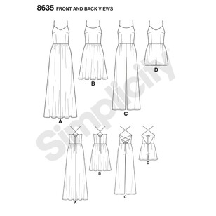 Simplicity Pattern 8635 Misses' Dress, Jumpsuit And Romper