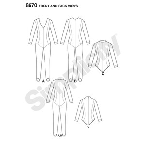 Simplicity Pattern 8670 Misses' Knit Costume