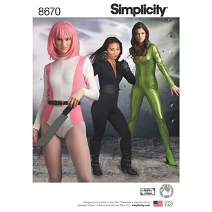 Simplicity Pattern 8670 Misses' Knit Costume