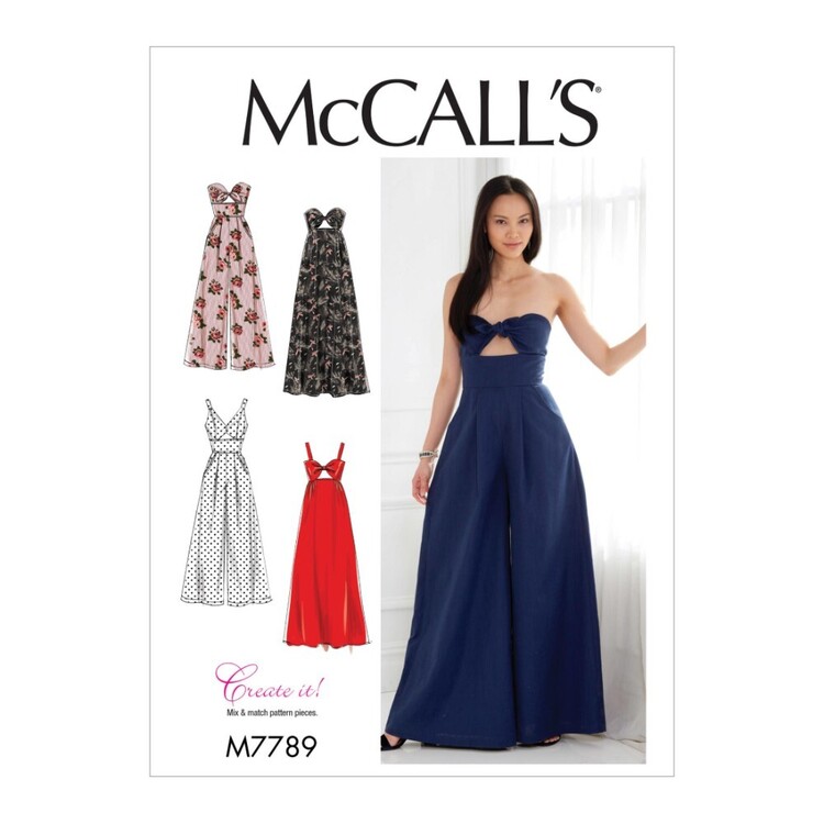 McCall's Pattern M7789 Create It! Misses' Dresses And Jumpsuits