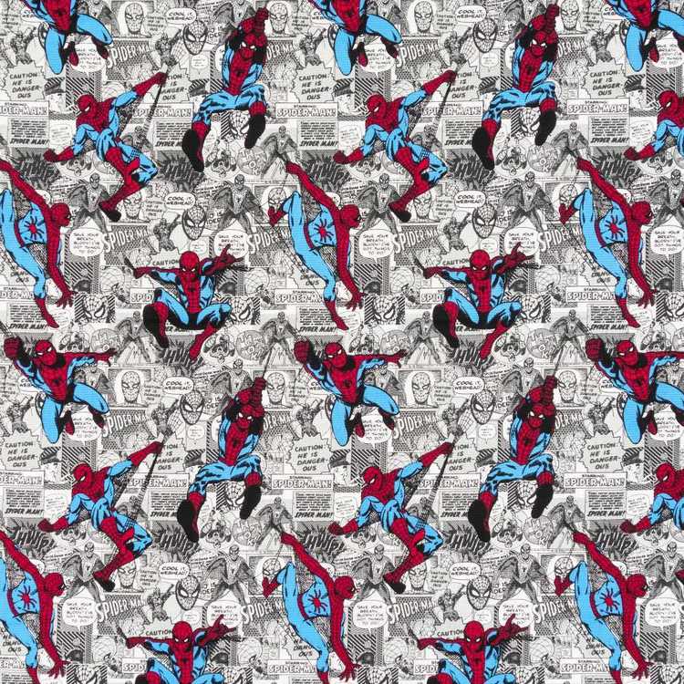DC Comics Spiderman Comic Strip Curtain Fabric