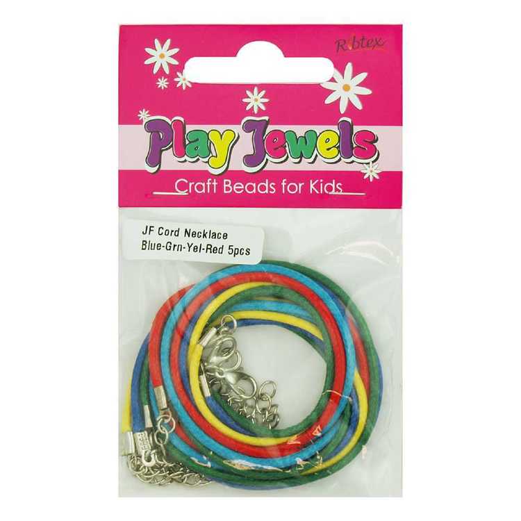 Play Jewels JF Necklace Waxed Cord Pack Blue 2 mm