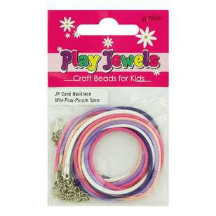 Play Jewels JF Necklace Waxed Cord Pack White 2 mm