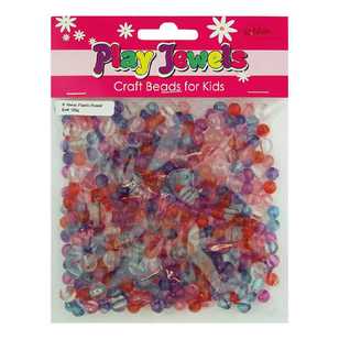Play Jewels Round Plastic Beads Assorted Value Pack Multicoloured 125 G