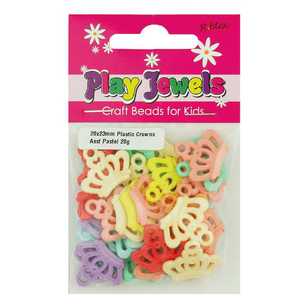 Play Jewels Plastic Crown Charms Pack Pastel 23 mm