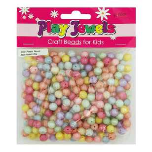 Play Jewels Textured Round Plastic Beads Value Pack Pastel 9 mm