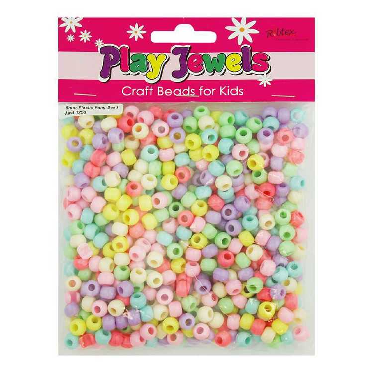 Play Jewels 6 mm Plastic Pony Beads Value Pack