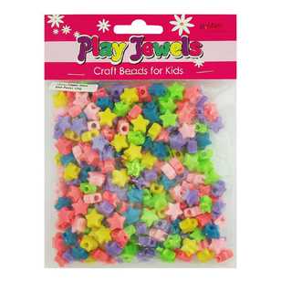Play Jewels 12 mm Plastic Star Beads Value Pack Pastel 12 mm