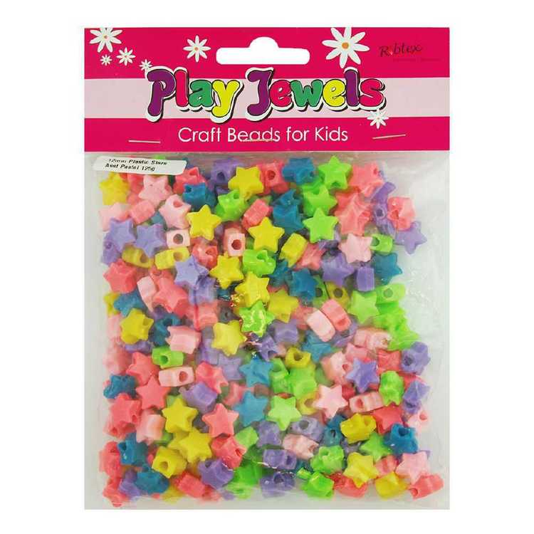 Play Jewels 12 mm Plastic Star Beads Value Pack