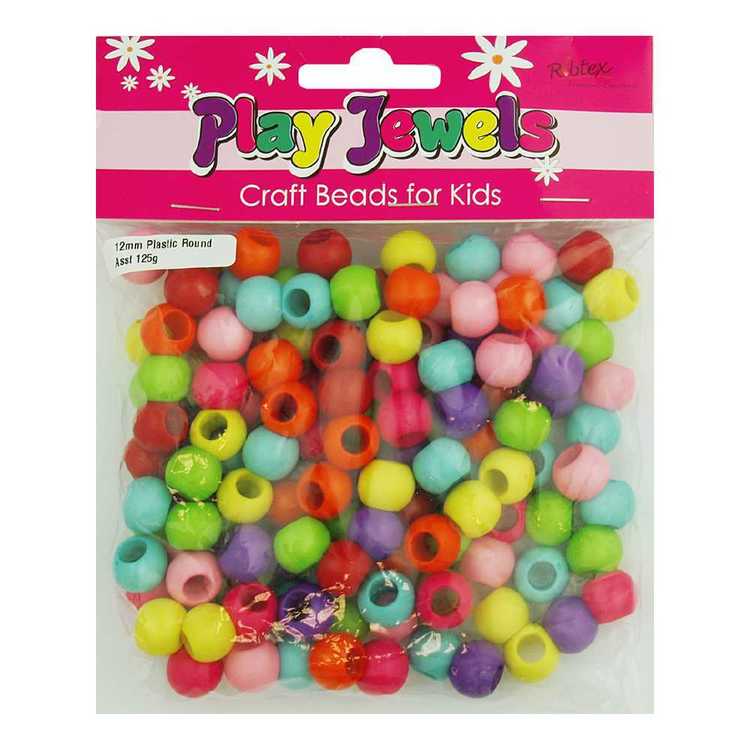 Play Jewels 12 mm Plastic Round Beads Value Pack