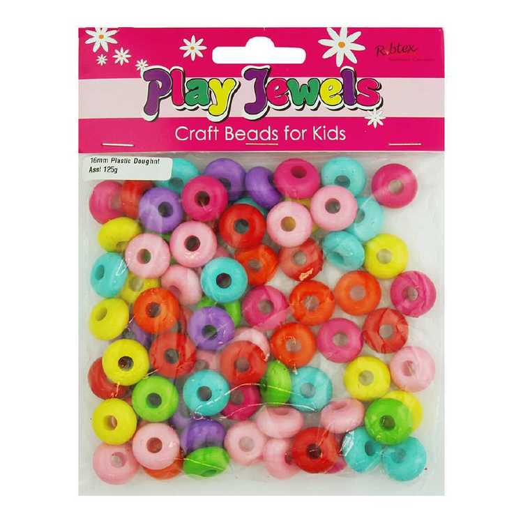 Play Jewels 16 mm Doughnut Plastic Beads Value Pack