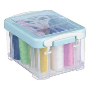 Plastic Sewing Box Blue