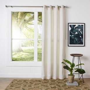 Caprice Ashford Eyelet Cut, Hem & Hang Curtain Fabric Natural 280 cm