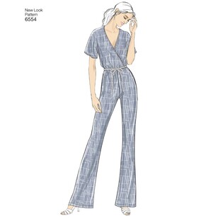 New Look Pattern 6554 Misses' Knit Jumpsuit And Dresses 6 - 18
