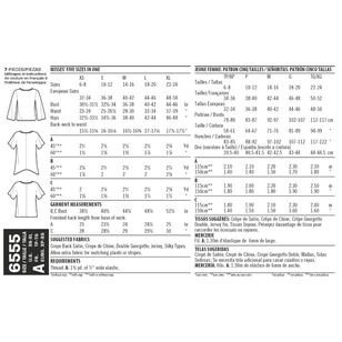 New Look Pattern 6555 Misses' Keyhole Shirt X Small - X Large