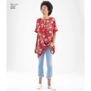 New Look Pattern 6555 Misses' Keyhole Shirt X Small - X Large