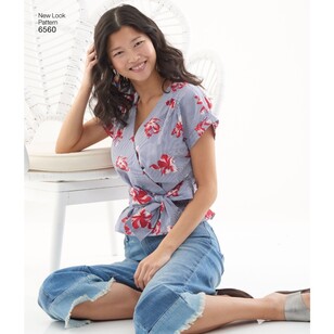 New Look Pattern 6560 Misses' Wrap Tops 8 - 20