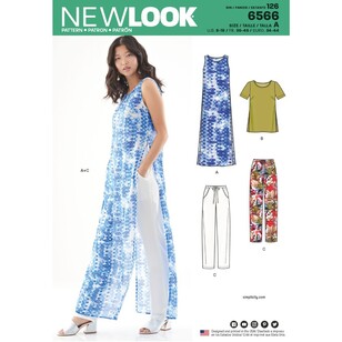 New Look Pattern 6566 Misses' Tunic, Top And Pants 8 - 18