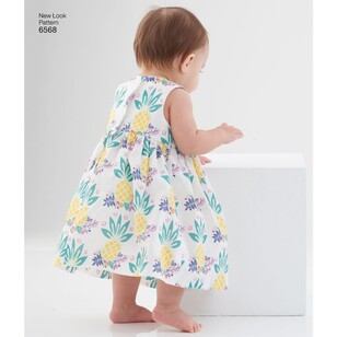 New Look Pattern 6568 Babies' Dress, Romper And Jacket Newborn - Large