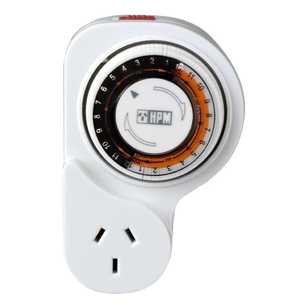 HPM 24 Hour Analog Timer With Offset Double Pole White