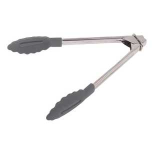 Appetito Stainless Steel Mini Tongs With Nylon Head Charcoal 18 cm