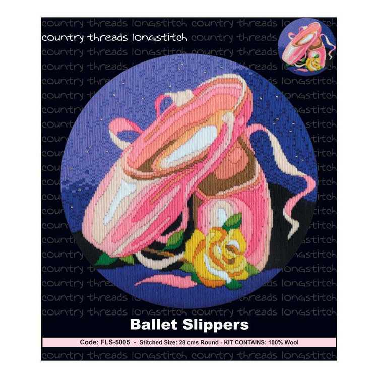 Country Threads Ballet Slippers Long stitch Kit