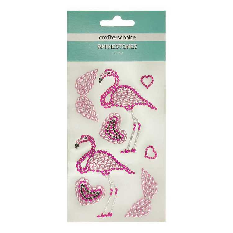 Crafters Choice Rhinestone Flamingo Stickers