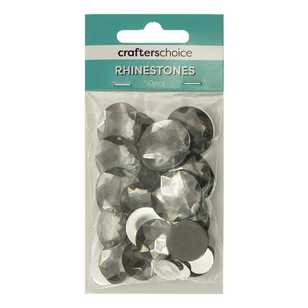 Crafters Choice Round Faceted Rhinestone Gems Assorted Pack Clear