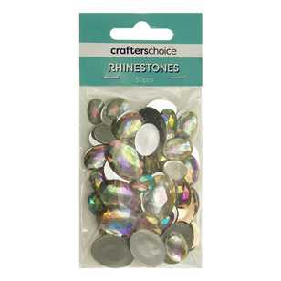 Crafters Choice Faceted Octagonal Rhinestone Gems Pack Clear AB