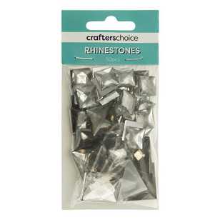 Crafters Choice Faceted Square Rhinestone Gems Pack Clear