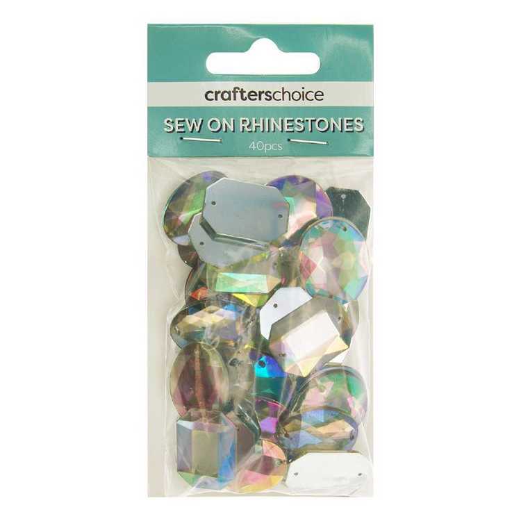 Crafters Choice Sew On Rhinestone Gems Mixed Pack Clear AB