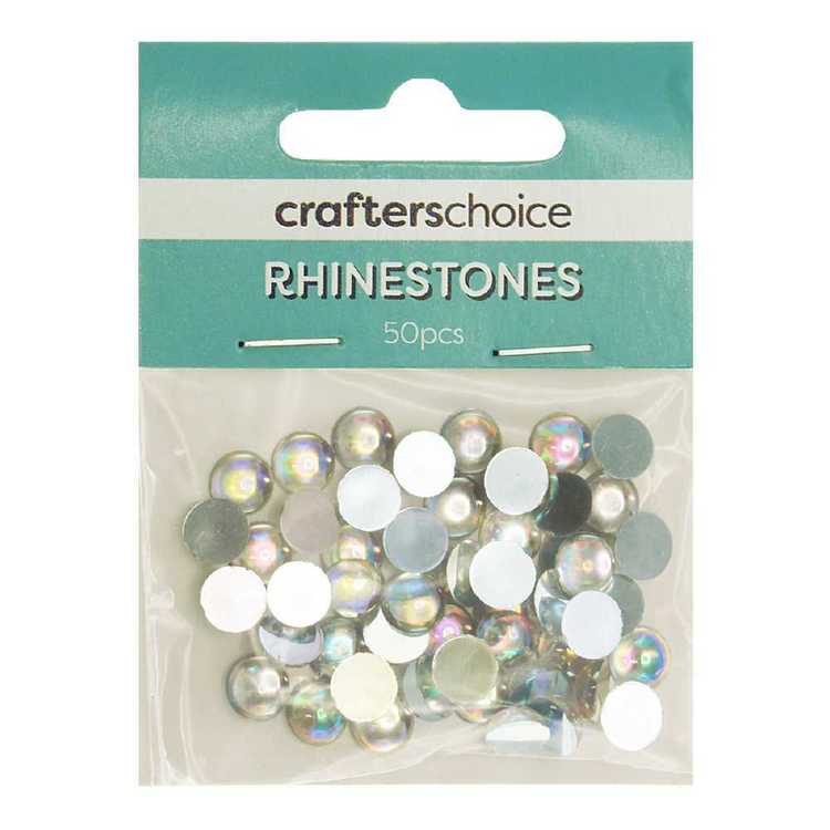 Crafters Choice Round Dome Rhinestone Gems Pack Clear AB