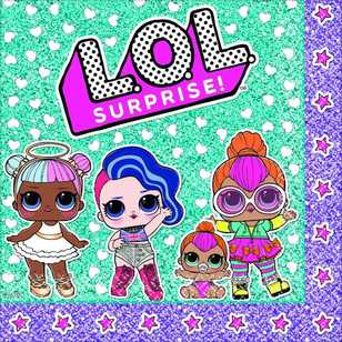 Amscan 'LOL Surprise' Lunch Napkins 16 Pack Multicoloured