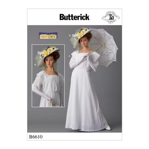 Butterick Pattern B6610 Nancy Farris-Thee Making History Misses' Costume And Hat