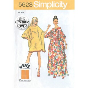 Simplicity Pattern 5628 Misses' One-Size Vintage Jiffy Caftan