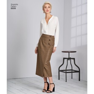 Simplicity Pattern 8699 Misses' Wrap Skirts With Length Variations