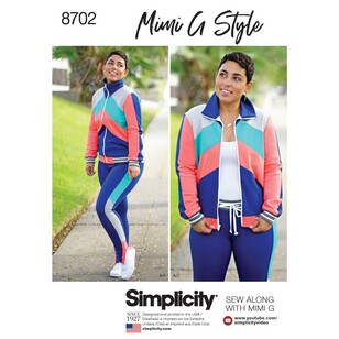Simplicity Pattern 8702 Mimi G Misses' Knit Jacket, Pants, And Leggings