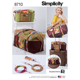 Simplicity Pattern 8710 Luggage Bags, Key Ring, and Tassel