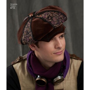 Simplicity Pattern 8713 Men's Hats In Three Sizes 10 - 22