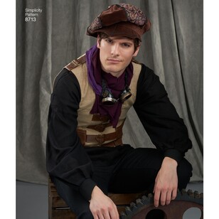 Simplicity Pattern 8713 Men's Hats In Three Sizes 10 - 22