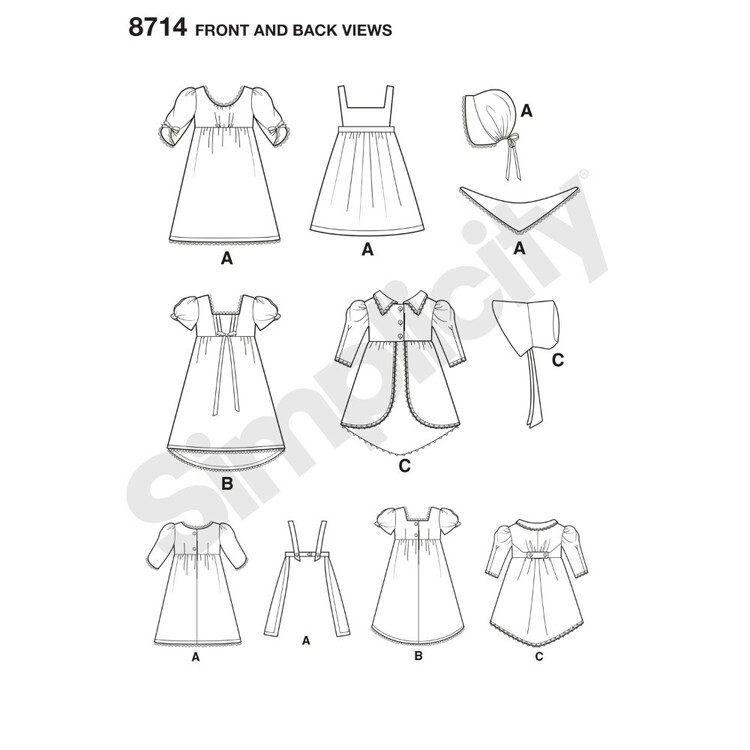 Simplicity Pattern 8714 18-Inch Doll Clothes