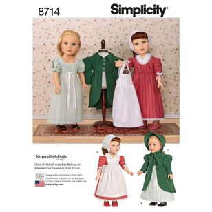 Simplicity Pattern 8714 18-Inch Doll Clothes