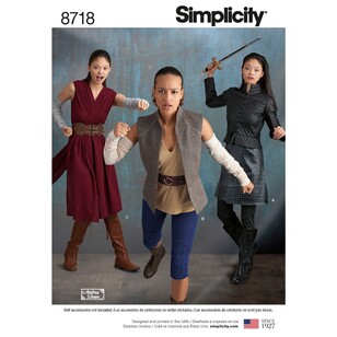 Simplicity Pattern 8718 Misses' Warrior Costumes