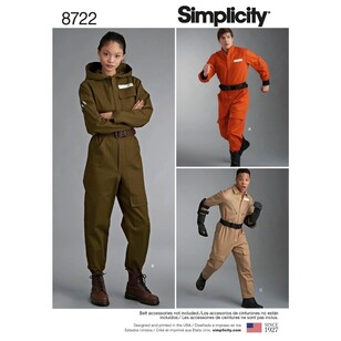 Simplicity Pattern 8722 Misses', Men's, And Teens' Costumes 10 - 22