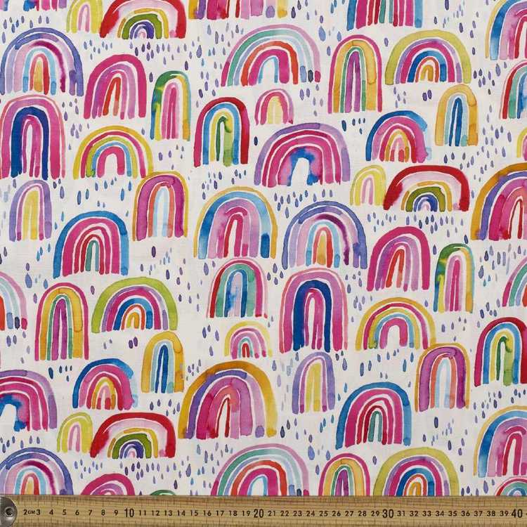 Ninola Digital Rainbows Cotton Fabric Brights 112 cm