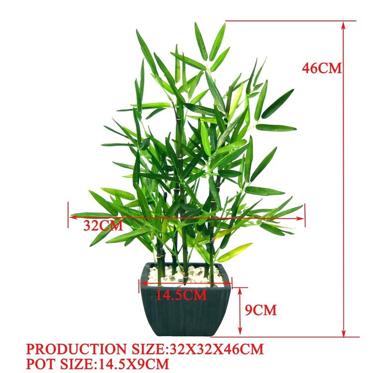 Bamboo Terra Pot Green 46 cm
