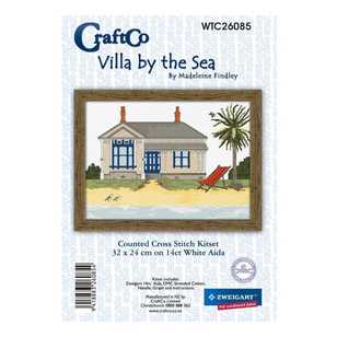 DMC Villa By The Sea Cross Stitch Kit Multicoloured 33 x 24 cm